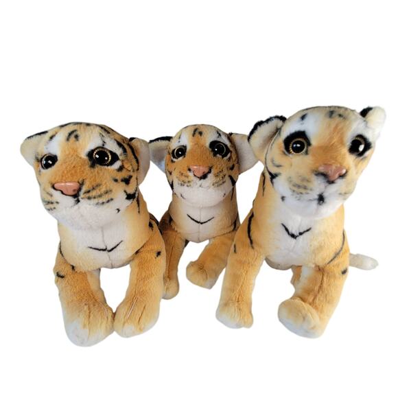Tiger Plush Stuffed Animal 8" American Furniture Warehouse 2021 Lot of 3 Plushie - Picture 2 of 16